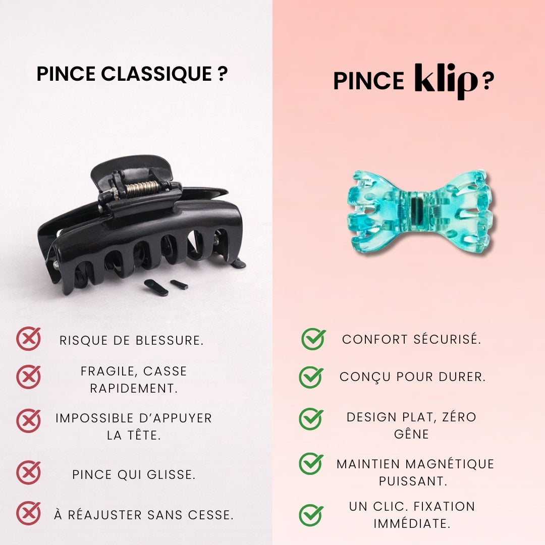Klip Papillon Orange - Barette aimantée - Lot de 3