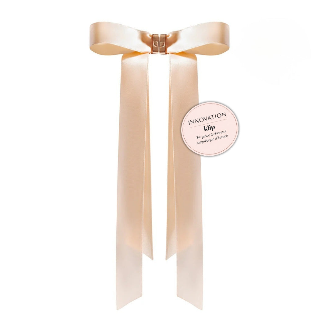 Klip Ruban Rose Poudré - Barette aimantée